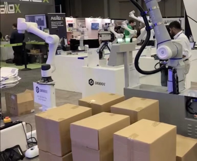 Gıda Atölyesi için Fanuc Robot Kol Diy 10kg Kooperatif Robotik İstifleme Sistemi