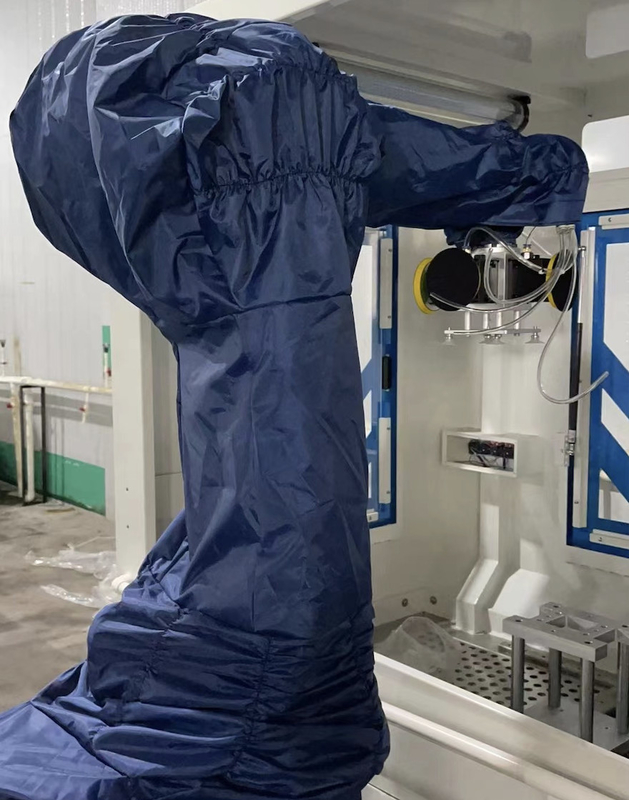 Kumlama Atölyesinde FANUC KUKA İçin Koruyucu Yeniden Kullanılabilir Robot Kol Kapağı