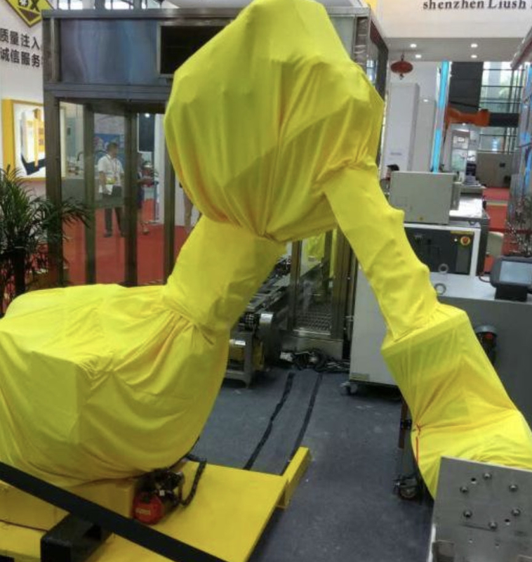 Yüksek Elastik Kumaştan Üretilen Fanuc Boya Robotu Kılıfları Uzun Hareketlere Uyum Sağlar CCC