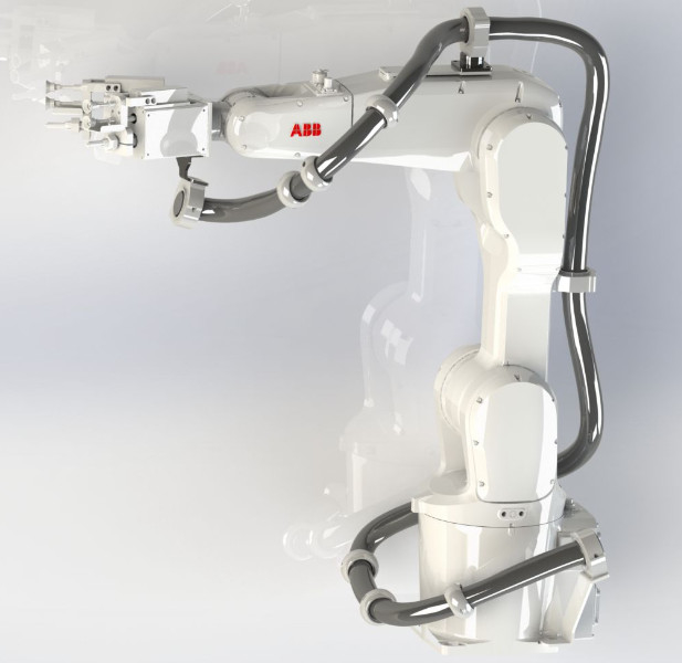 ABB 6640 Robot Giydirme Paketi Daha Uzun Kaynak Armatürü Ömrü Birden Altı Eksenli Boru Hattına