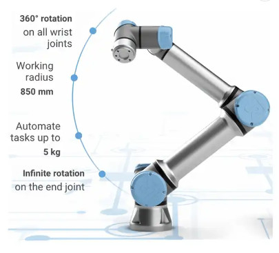 Sıralama Şişe Cobot Sıkmak için Ur5 Tutucu Evrensel Robotik Tutucu Pnömatik Kol Tutucu