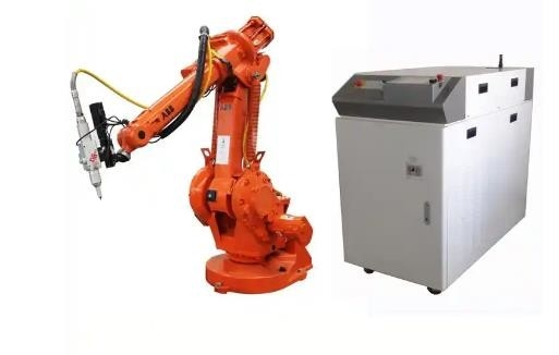 Fiber Lazer Kaynak Robot Sistemi ABB Kuka Fanuc 6 Eksen Robot Kol Derinliği 0.04-6mm