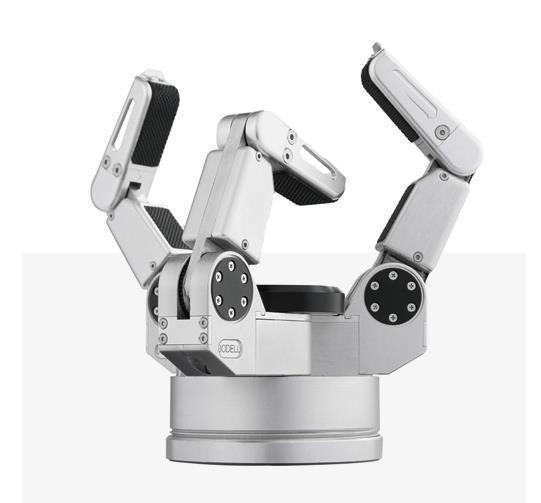 Üç 3 Parmak Uyarlanabilir Robot Tutucu Sistemi Kolayca Zarflar Kendi Ağırlığını 0.98kg 60W Kavrayır