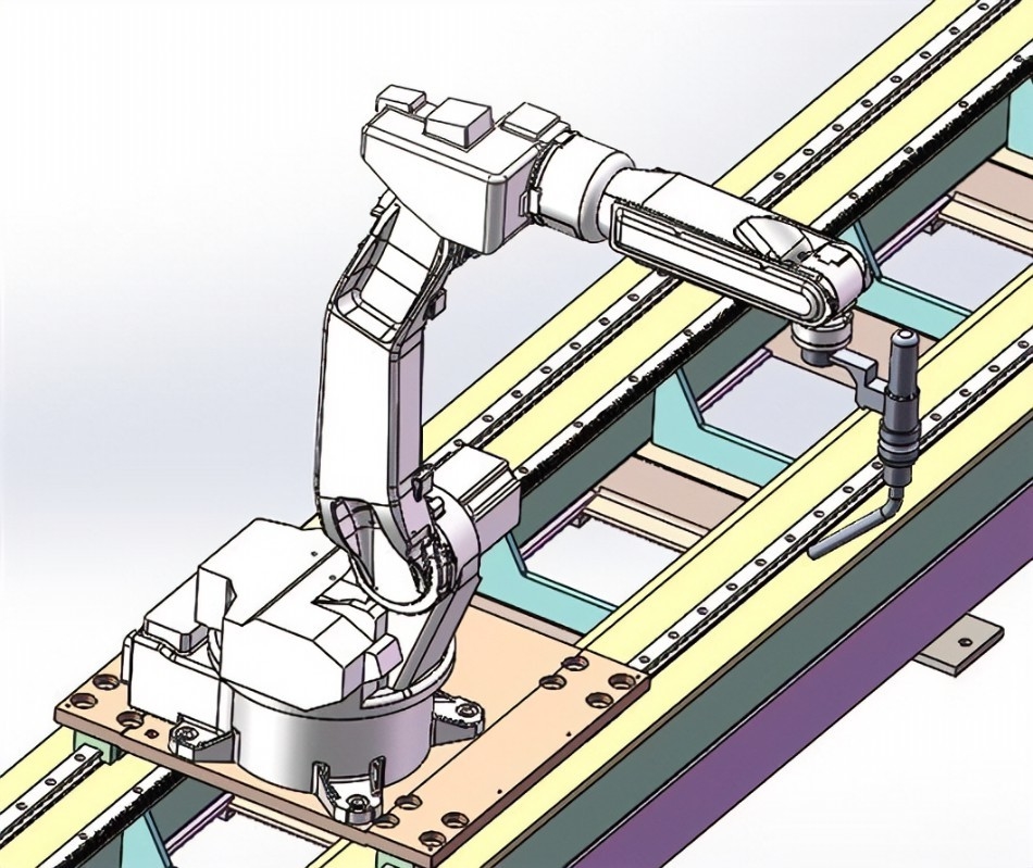 500 kg yararlı yük ve motor çekirdek bileşenleri ile ağır yüklü motorlu robot doğrusal kılavuzu