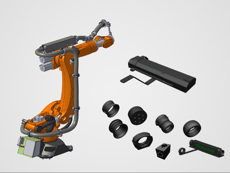 Kaydırma uygulamaları için kauçuk çekirdek malzemeleri ile özelleştirilebilir robot elbise paketi