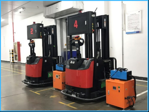 Robot Çatal Araç AGV Düzenlenebilir Hız 0-1500mm/s 270kg Öz Ağırlık CE Sertifikalı