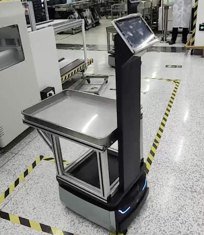 Hızlı Özerk Mobil Robot Uzun Pil Süresi Çift Sürüş Tekerlekleri Şarj Ulusal Standarta Uygun